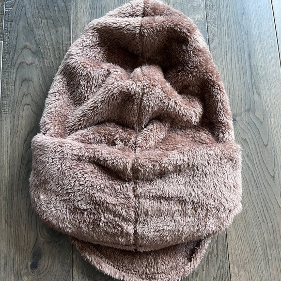 Fleece Helmet Cover Hood Brown Ski Snowboard Winter Balaclava One Size NWOT - Picture 3 of 3